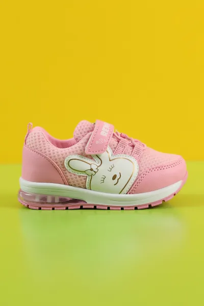 Pembe (21-25 Bebe) Işıklı Desenli Cırtlı Bebe Spor Ayakkabı 258612