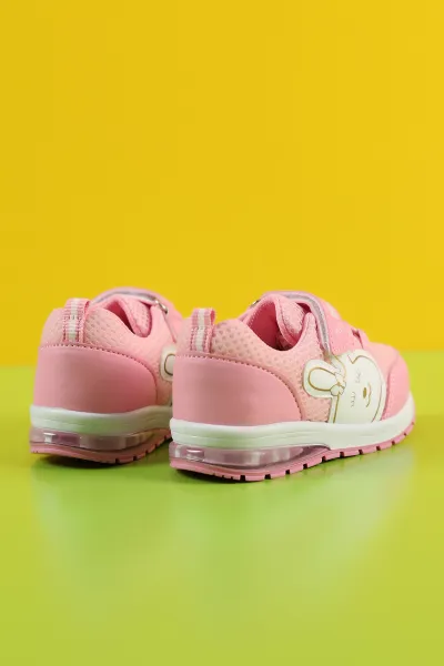 Pembe (21-25 Bebe) Işıklı Desenli Cırtlı Bebe Spor Ayakkabı 258612