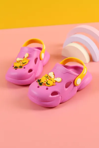 Pembe (21-26) Figürlü Eva Bebe Terlik & Sandalet 259143