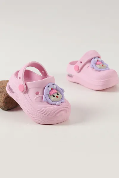 Pembe ( 21 - 28 ) Figürlü Kız Bebek / Çocuk Terlik ve Sandalet 464818