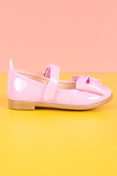 Pembe (21-30) Fiyonklu Rugan Kız Bebek &Çocuk Babet 336359