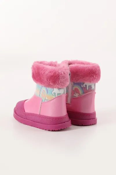 Pembe ( 22 - 26 ) İçi Kürklü Fermuarlı Kız Bebek Bot 404546