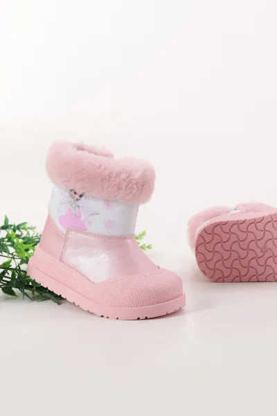 Pembe ( 22 - 26 ) İçi Kürklü Fermuarlı Kız Bebek Bot 404548