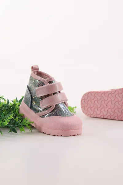 Pembe ( 22 - 26 ) Sim Detaylı Cırt Bantlı Kız Bebek Bot 414372