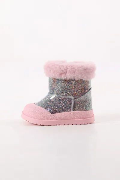 Pembe ( 22 - 26 ) Sim Detaylı Fermuarlı Kız Bebek Bot 409837