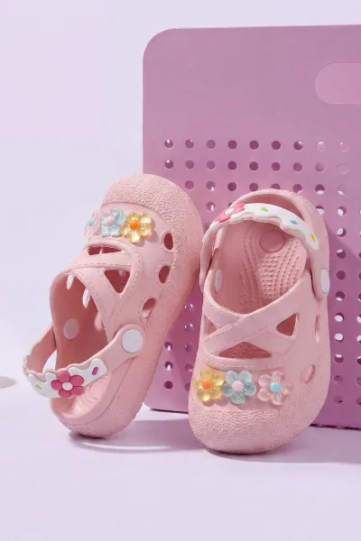 Pembe ( 24 - 29 ) Figürlü Toka Detaylı Kız Çocuk Sandalet 462475
