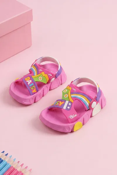 Pembe ( 25 - 29 ) Figürlü Kız Çocuk Sandalet 462519