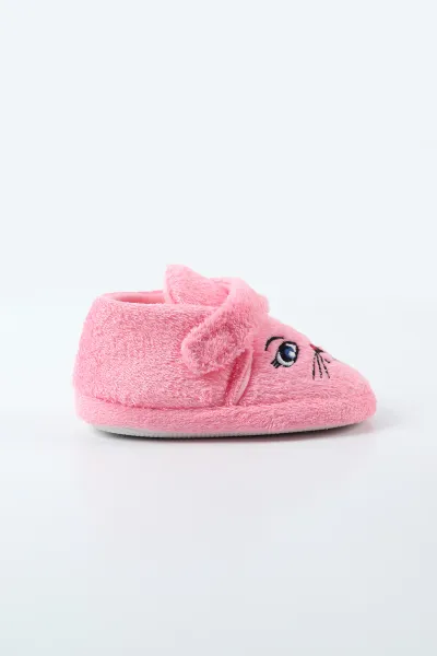 Pembe ( 25 - 30 ) Peluş Cırt Bantlı Kız Çocuk Panduf 495157