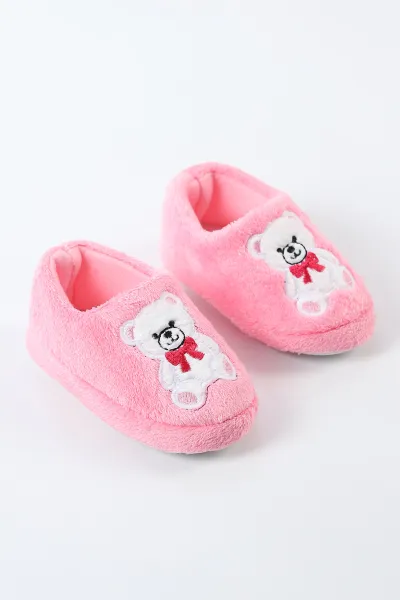 Pembe ( 25 - 30 ) Peluş Figürlü Çocuk Panduf 496291