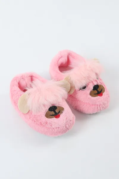 Pembe ( 25 - 30 )Peluş Figürlü Çocuk Panduf 498632