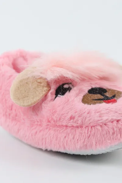 Pembe ( 25 - 30 )Peluş Figürlü Çocuk Panduf 498632
