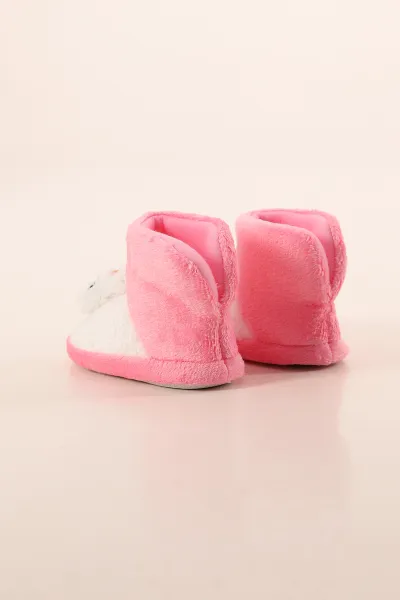 Pembe ( 25 - 30 ) Peluş Figürlü Kız Çocuk Panduf 394653