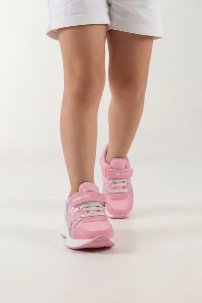 Pembe ( 26 - 30 ) Cırt Bantlı Kız Çocuk Spor Ayakkabı 444605