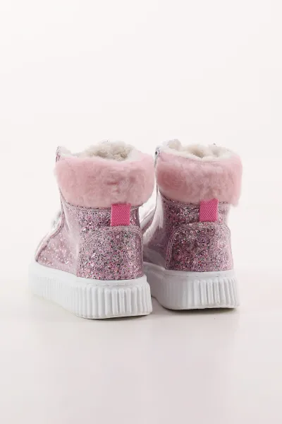 Pembe ( 26 - 30 ) İçi Kürklü Bağcıklı Fermuarlı Kız Çocuk Bot 411475