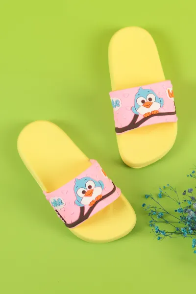 Pembe (26-30 ) Kaydırmaz Kabartma Figürlü Çocuk Terlik 258971