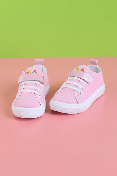 Pembe (26-30 Patik) Keten Bağcıklı Cırtlı Unisex Çocuk Ayakkabı 276147