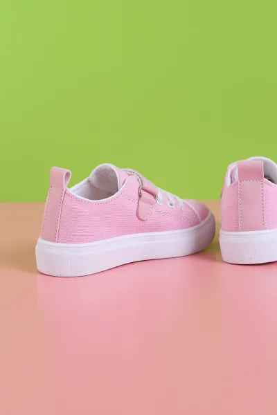 Pembe (26-30 Patik) Keten Bağcıklı Cırtlı Unisex Çocuk Ayakkabı 276147