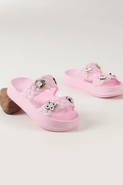 Pembe ( 26 - 35 ) Figürlü Kız Çocuk Terlik 464856