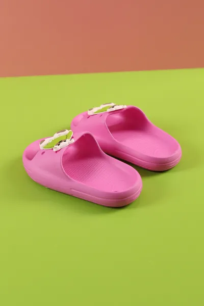 Pembe (27-31 ) Ayıcık Figürlü Eva Çocuk Terlik 280677