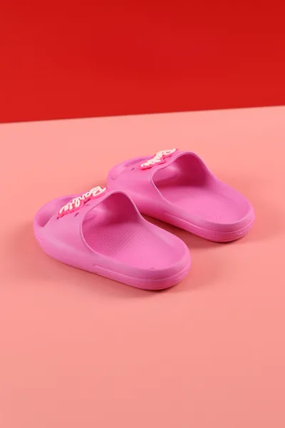 Pembe (27-31 ) Barbie Figürlü Eva Çocuk Terlik 280679