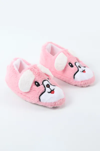 Pembe ( 27 - 32 )Peluş Figürlü Kız Çocuk Panduf 495361