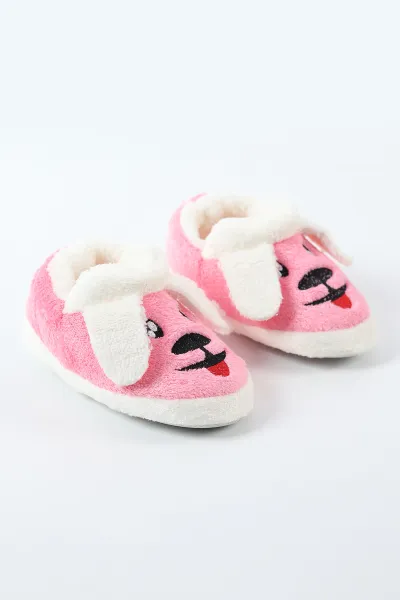 Pembe ( 29 - 34 ) Peluş Figürlü Kız Çocuk Panduf 494664