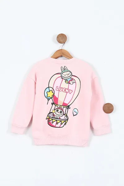 Pembe (3-10 Yaş) Karakter Baskılı 3 İp Şardonlu Kız  ,Çocuk Kışlık Takım 407588