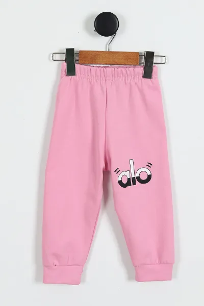 Pembe (3-10 Yaş)Alo Baskılı   Kız Çocuk 2'li Takım 423368