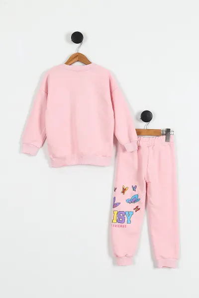 Pembe (3-10 Yaş)Karakter Baskılı 3 İp Şardonsuz Kız Çocuk 2'li Takım 425519