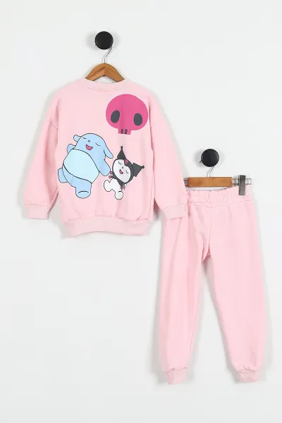 Pembe (3-10 Yaş)Karakter Baskılı 3 İp Şardonsuz Kız Çocuk 2'li Takım 425520 425595