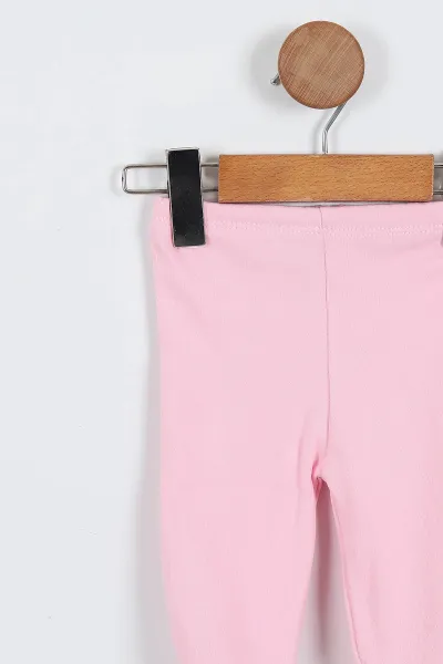 Pembe (3-12 Ay) Bel Lastikli Patikli Pamuklu Bebek Alt 340267