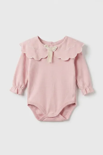 Pembe (3-12 Ay) Jakarlı Etekli Çıtçıt  Badili Kız Bebek Slopet 477040