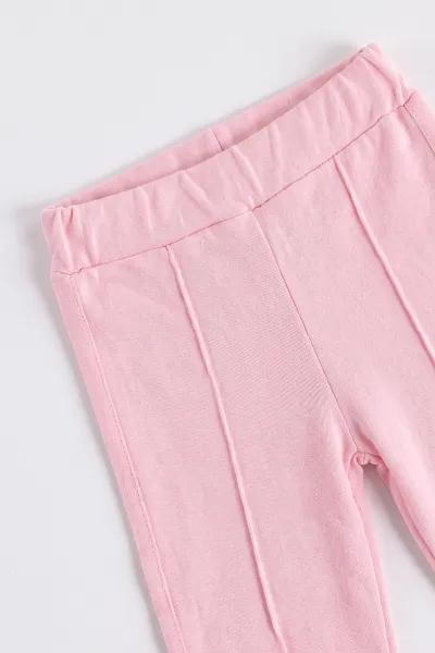 Pembe (3-12 Ay) Kapüşonlu Polar Pelerinli Kız Bebek 3'lü Takım 487763