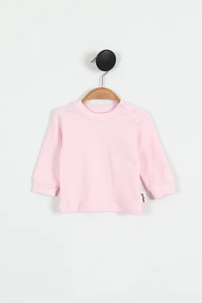 Pembe (3-12 Ay) Süzene Lale ve Arı Nakışlı Kız Bebek Salopet Takım 424504