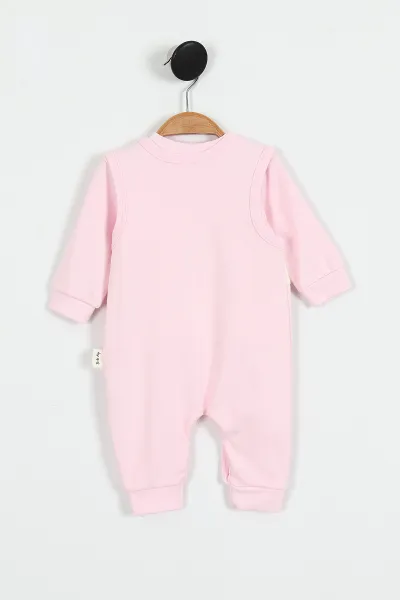 Pembe (3-12 Ay) Süzene Lale ve Arı Nakışlı Kız Bebek Salopet Takım 424504