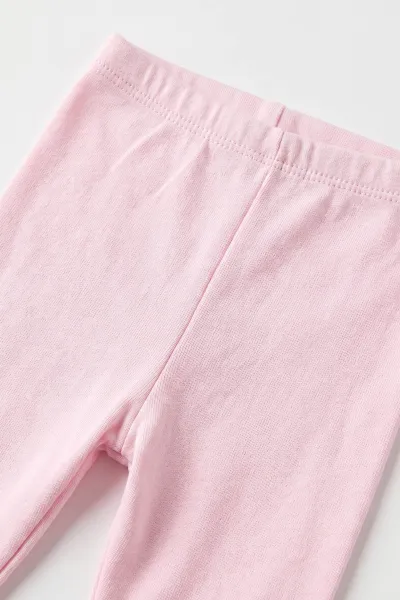 Pembe (3-12 Ay) Tavşan Nakışlı Yan Çizgili Kız Bebek Takım 475927