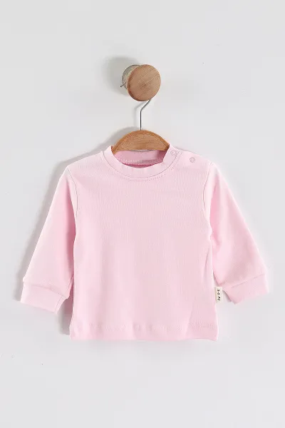 Pembe (3-12 Ay)  Tokalı Tavşan Nakışlı Kız Bebek Salopet Takım 456601