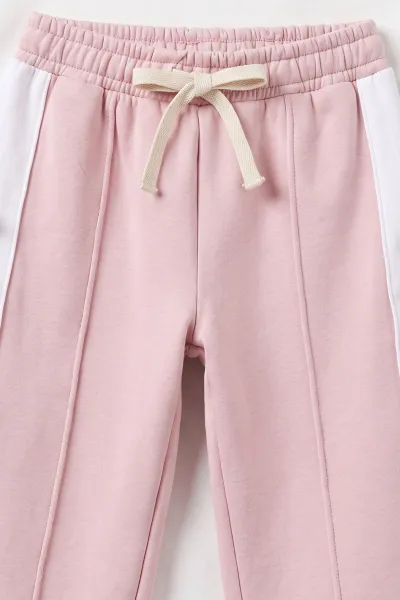 Pembe (3-12 Yaş) Kolları Fiyonklu 3 İp Şardonlu Kız Çocuk Kışlık Takım 494483
