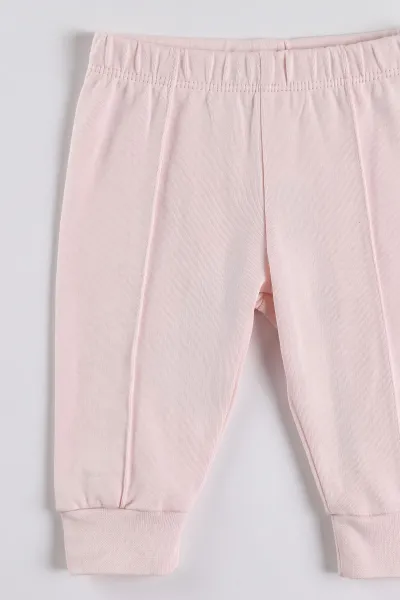 Pembe (3-18 Ay) Çilek  Nakışlı  Alt Çimalı  Kız Bebek 2'li Takım 477539