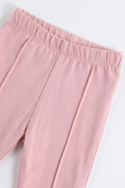Pembe (3-18 Ay) Etnik Desen Yelekli Kız Bebek 3'lü Takım 486586