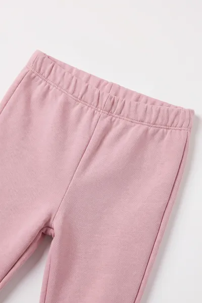 Pembe (3-18 Ay) Kapüşonlu 85 Nakışlı Hırkalı Kız Bebek 3'lü Takım 487518