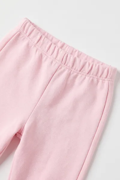 Pembe (3-18 Ay) Kapüşonlu C Nakışlı Hırkalı Kız Bebek 3'lü Takım 487520