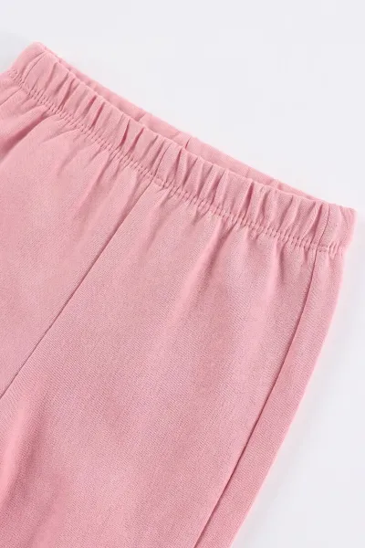 Pembe (3-18 Ay) Kapüşonlu Kalpli Nakışlı  Hırkalı  Çıtçıtlı Zıbınlı  Kız Bebek 3'lü Takım 487554