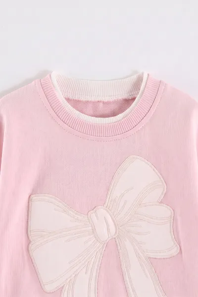 Pembe (3-18 Ay) Kurdela Nakışlı 2 İp Kız Bebek 2'li  Takım 473055