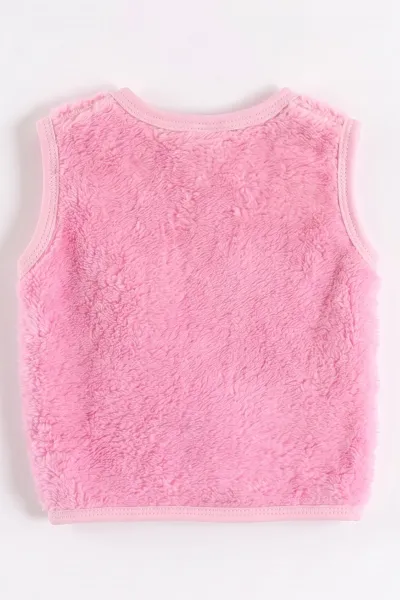 Pembe (3-24 Ay) Ayıcık Armalı Peluş Bebek Yelek 493761