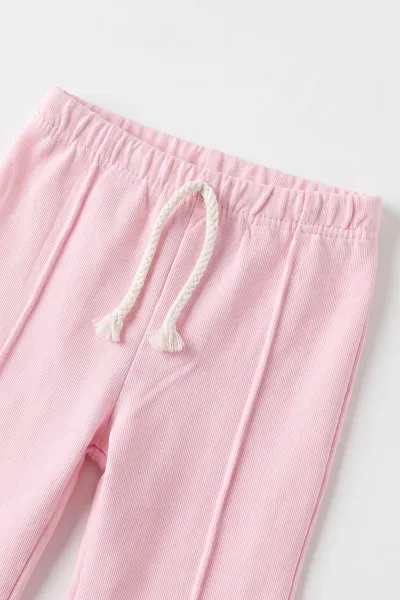 Pembe (3-24 Ay) Fistolu Çiçekli  Alt Çimalı   Kız Bebek Takım 480596