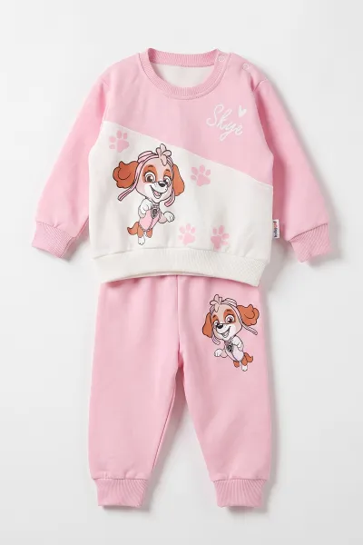 Pembe (3-24 Ay) Pati Baskılı   Kız Bebek Mevsimlik Takım 472759