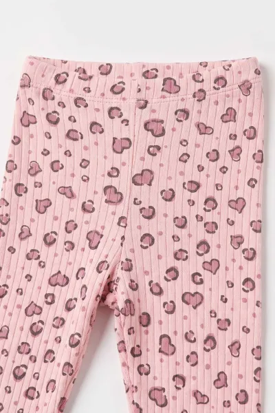 Pembe (3-24 Ay)Nakış Detaylı Fitilli Taytlı Kız Bebek Takım 484118