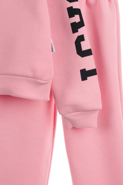 Pembe (3-6 Yaş) Coast Kol Baskılı Üç İp Şardonlu Kız Çocuk Takım 139594