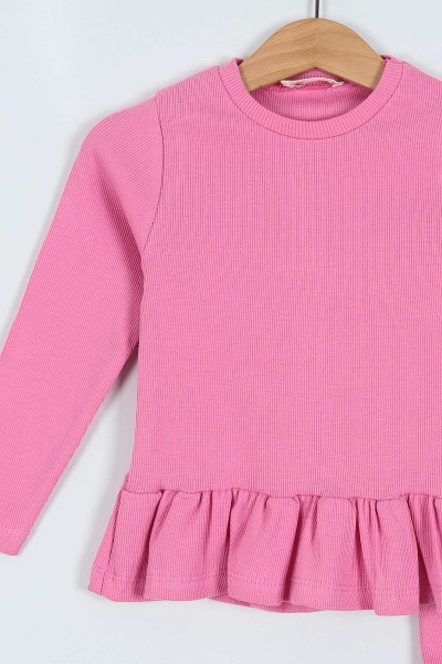 Pembe (3-6 Yaş) Kaşkorse Fitilli Fırfırlı Kız Çocuk Takım 218506
